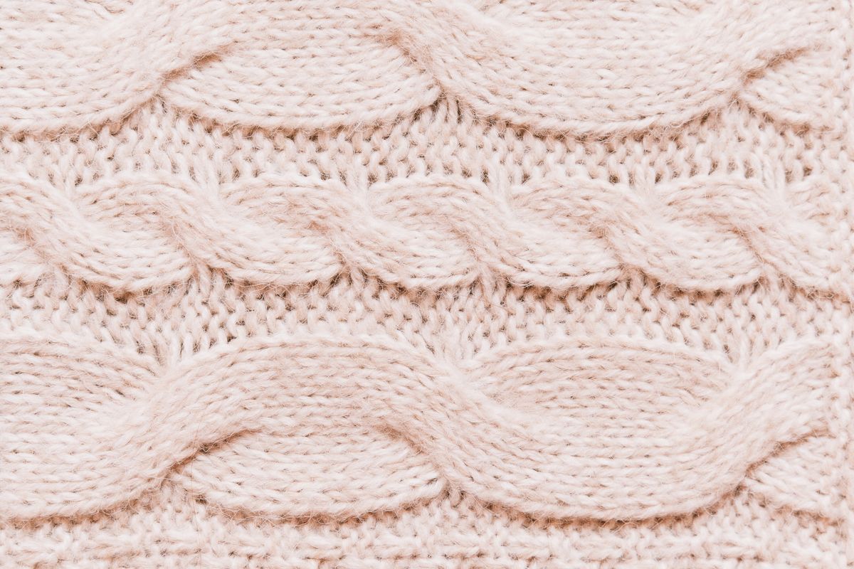 Close-up of knitted fabric texture