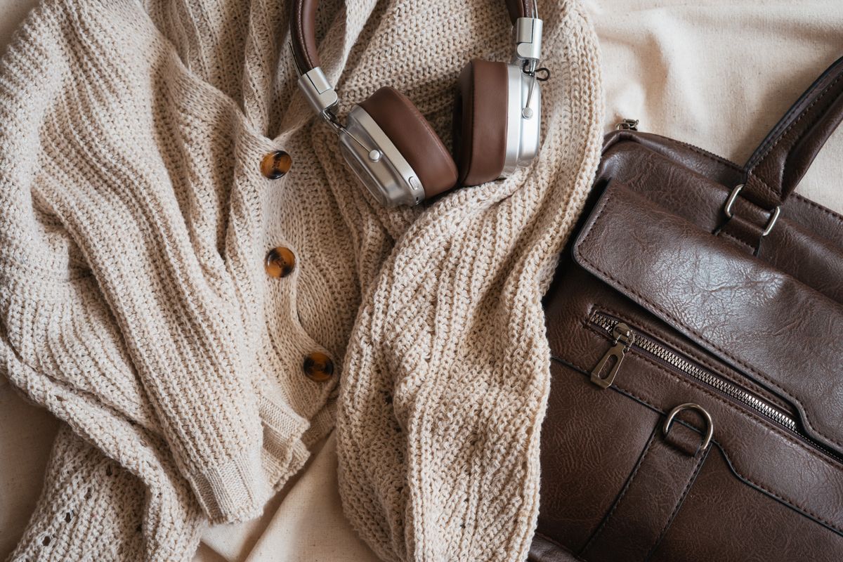 A flat lay of autumn wardrobe essentials